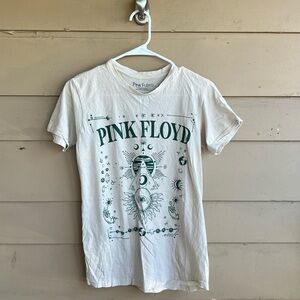 Pink Floyd Cream/Green Cosmic Pyramid Graphic Tshirt Size S Cotton Band Tee